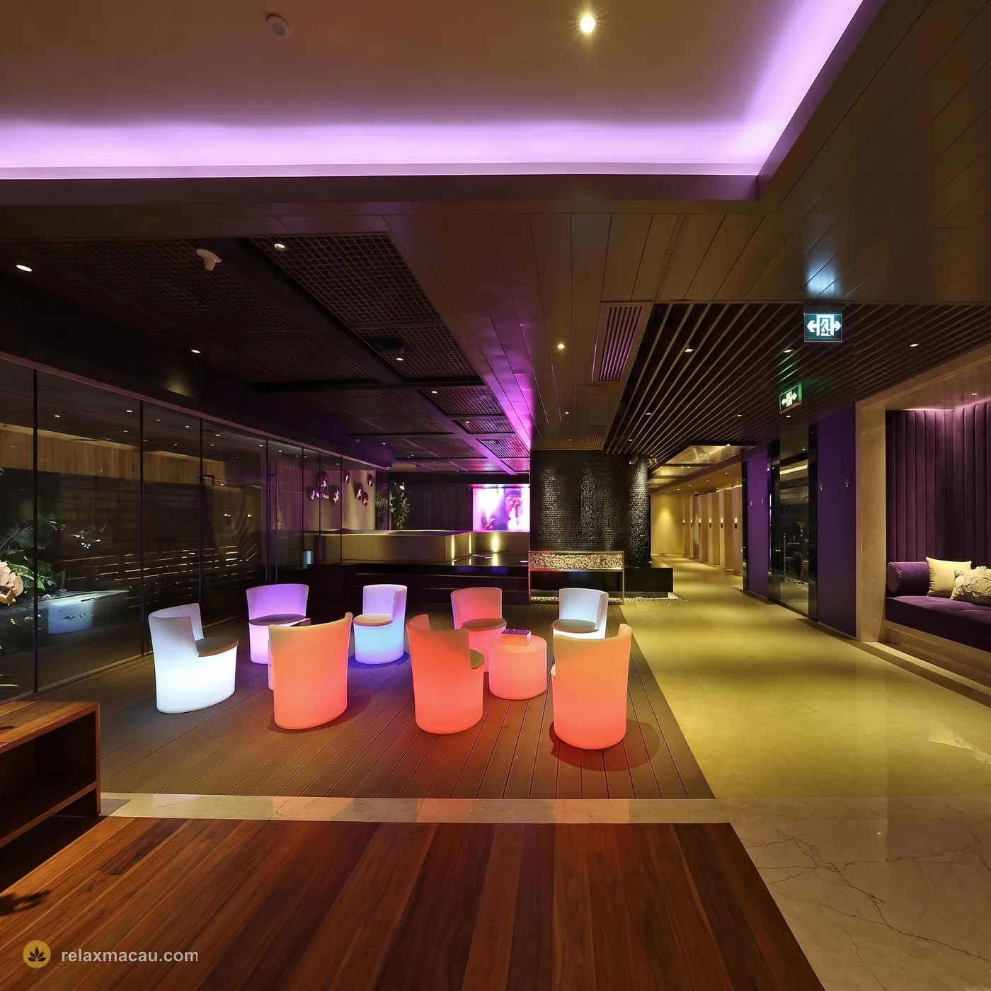 Number One Sauna LED lounge