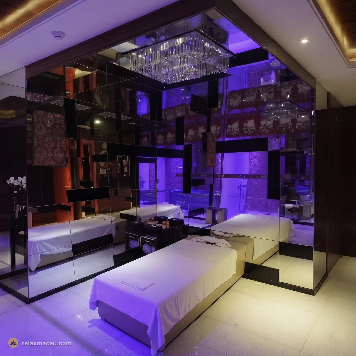 Familia Nobre mirror-and-chandelier room